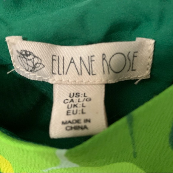 NWOT Eliane Rose Womens Tropical Summer Print Tunic Tank SZ LG Side Slits Lined - Picture 4 of 4